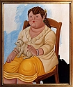 BOTERO FERNANDO (1932) - Donna con cane